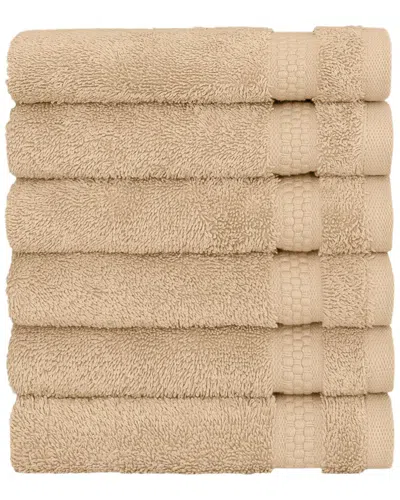 Linum Home Textiles Starlight Turkish Cotton Terry Washcloths Set In Grey