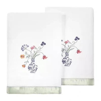 Linum Home Textiles Stella Embellished 2-pc. Bath Towel Set In White