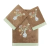 Linum Home Textiles Stella Embellished 3-pc. Bath Towel Set In Brown