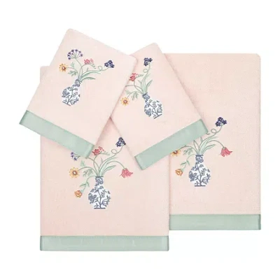 Linum Home Textiles Stella Embellished 4-pc. Bath Towel Set In Pink