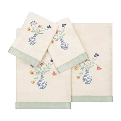 Linum Home Textiles Stella Embellished 4-pc. Bath Towel Set In Neutral