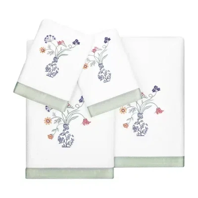 Linum Home Textiles Stella Embellished 4-pc. Bath Towel Set In White