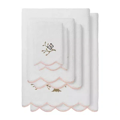 Linum Home Textiles Teresa Scallop 6-pc. Quick Dry Bath Towel Set In White