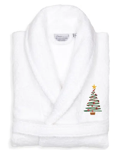 LINUM DNU LINUM HOME TEXTILES TERRY HOLIDAY BATH ROBE EMBROIDERED