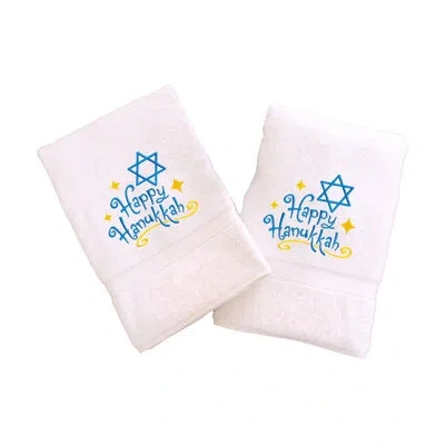 Linum Home Textiles Terry Happy Hanukkah Turkish Cotton Hand Towel