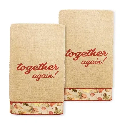 Linum Home Textiles Thanksgiving Together Again 2-pc. Hand Towel In Brown