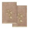 Linum Home Textiles Tortuga 2-pc. Embellished Animal Bath Towel In Brown