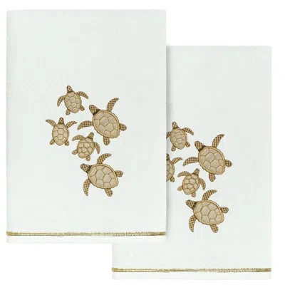 Linum Home Textiles Tortuga Turkish Cotton Bath Towel In Aqua