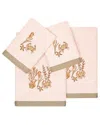 Linum Home Textiles Turkish Cotton Aaron 4pc Embellished Towel Set In Blush