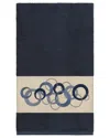 Linum Home Textiles Turkish Cotton Annabelle Embellished Bath Towel In Blue