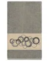 Linum Home Textiles Turkish Cotton Annabelle Embellished Bath Towel In Grey