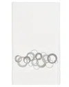Linum Home Textiles Turkish Cotton Annabelle Embellished Bath Towel In White