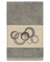 Linum Home Textiles Turkish Cotton Annabelle Embellished Hand Towel In Grey