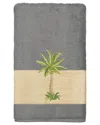 Linum Home Textiles Turkish Cotton Colton Embellished Bath Towel In Grey