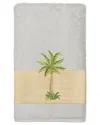 Linum Home Textiles Turkish Cotton Colton Embellished Bath Towel In Grey