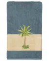 Linum Home Textiles Turkish Cotton Colton Embellished Bath Towel In Teal