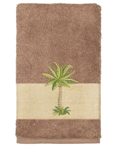 Linum Home Textiles Turkish Cotton Colton Embellished Hand Towel In Beige