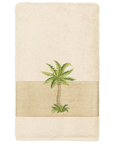 Linum Home Textiles Turkish Cotton Colton Embellished Hand Towel In Cream