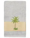 Linum Home Textiles Turkish Cotton Colton Embellished Hand Towel In Grey