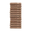 Linum Home Textiles Turkish Cotton Denzi 12-pc. Washcloth Set In Brown