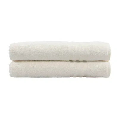 Linum Home Textiles Turkish Cotton Denzi 2-pc Bath Towel Set In White