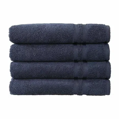 Linum Home Textiles Turkish Cotton Denzi 4-pc. Hand Towel Set In Blue