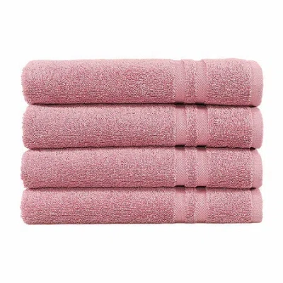Linum Home Textiles Turkish Cotton Denzi 4-pc. Hand Towel Set In Pink