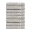 Linum Home Textiles Turkish Cotton Denzi 8-pc Hand Towel Set In Gray