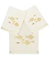 Linum Home Textiles Turkish Cotton Figi 3pc Embellished Bath & Hand Towel Set In Beige