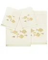 Linum Home Textiles Turkish Cotton Figi 4pc Embellished Towel Set In Beige