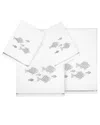 Linum Home Textiles Turkish Cotton Figi 4pc Embellished Towel Set In White