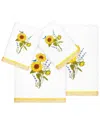 Linum Home Textiles Turkish Cotton Girasol 4pc Embellished Towel Set In White