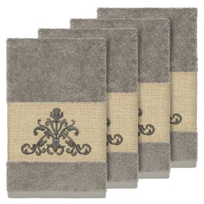 Linum Home Textiles Turkish Cotton Hand Towel In Dark Gray