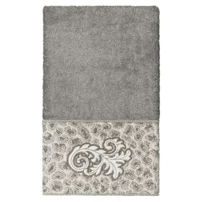 Linum Home Textiles Turkish Cotton Hand Towel In Dark Gray