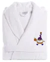 Linum Home Textiles Turkish Cotton Herringbone Weave Embroidered Unisex Bathrobe