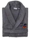 Linum Home Textiles Turkish Cotton Herringbone Weave Embroidered Unisex Bathrobe