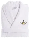 Linum Home Textiles Turkish Cotton Personalized Terry Bathrobe (monogram A-z) In White