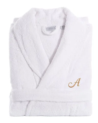 Linum Home Textiles Turkish Cotton Personalized Terry Bathrobe (monograma-z) In White