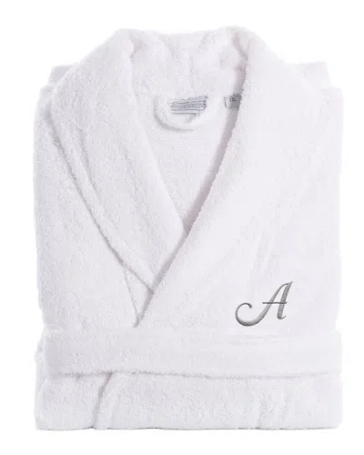 Linum Home Textiles Turkish Cotton Personalized Terry Bathrobe (monograma-z) In White