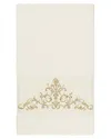 Linum Home Textiles Turkish Cotton Scarlet Embellished Bath Towel In Cream