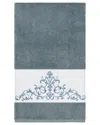 Linum Home Textiles Turkish Cotton Scarlet Embellished Bath Towel In Teal