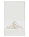 Linum Home Textiles Turkish Cotton Scarlet Embellished Bath Towel In White
