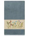 Linum Home Textiles Turkish Cotton Serenity Embellished Bath Towel In Teal