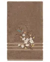 Linum Home Textiles Turkish Cotton Spring Time Embellished Bath Towel In Beige