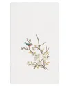 Linum Home Textiles Turkish Cotton Spring Time Embellished Bath Towel In White