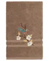 Linum Home Textiles Turkish Cotton Spring Time Embellished Hand Towel In Beige