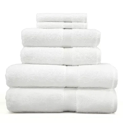 Linum Home Textiles Turkish Cotton Terry 6-pc. Bath Towel Set In White