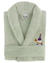 Linum Home Textiles Turkish Cotton Terry Embroidered Unisex Bath Robe