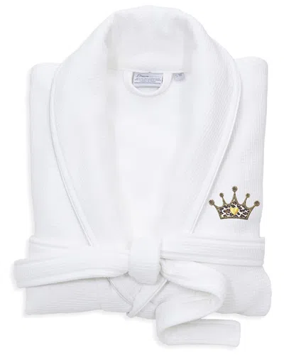Linum Home Textiles Turkish Cotton Waffle Terry Bathrobe In White