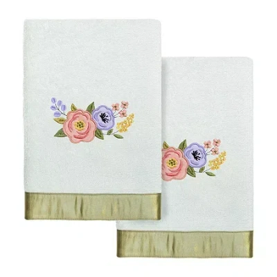Linum Home Textiles Verano Embellished 2-pc. Embellished Hand Towel In Multi